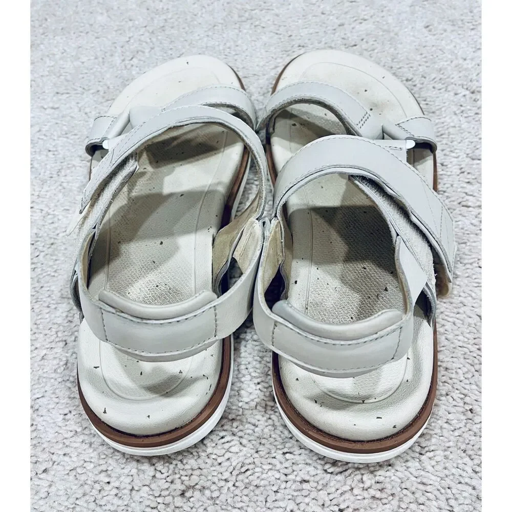 Teva Madera Leather Slingback Sandals Birch White Tan Size 7 1152570